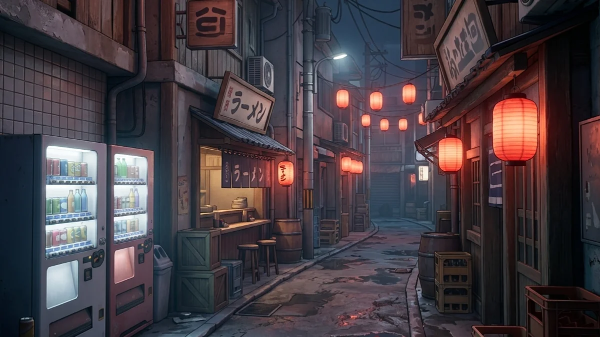 Japanese Street Workshop Map Guide — Workshop map scene