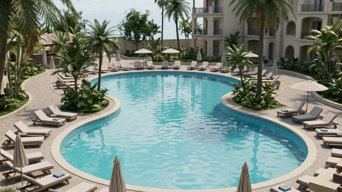 Tropical Resort Workshop Map Guide — Workshop map scene